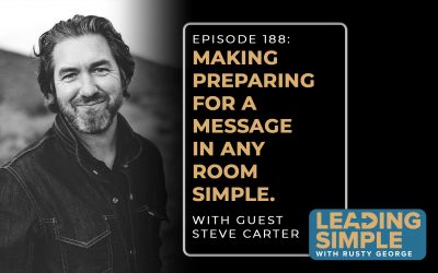 Episode 188: Steve Carter makes preparing a message for any room simple.