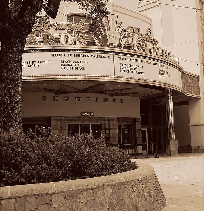 Real Life Church - 20th Anniversary. A sepia image of the Edwards Theatre where Real Life Church met for the first 7 years.